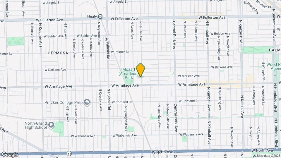 2020 N Hamlin Ave, Unit J02P Mapa y Detalles de la Ubicación