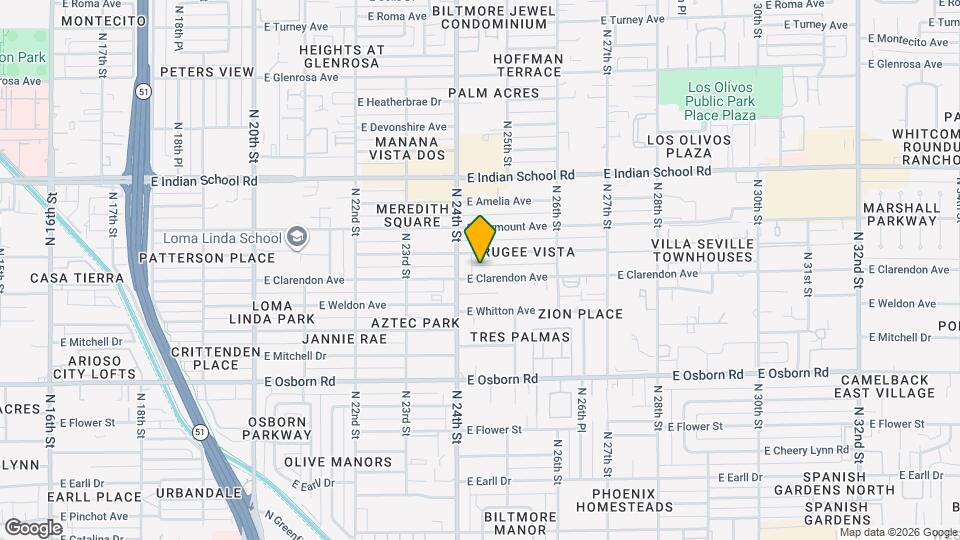 2416 E Clarendon Ave Map and Location Details