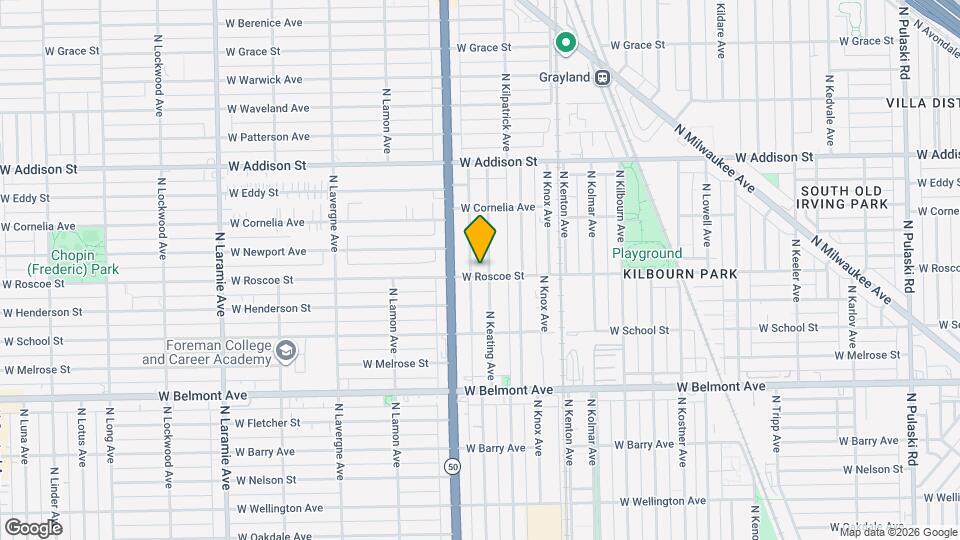 4742 W Roscoe St Map and Location Details