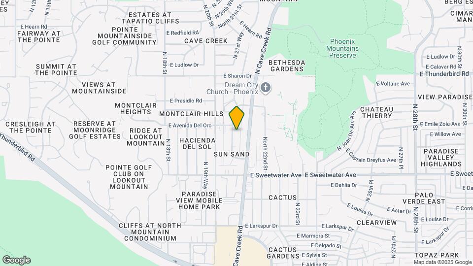 13221 North 21st Pl Map and Location Details