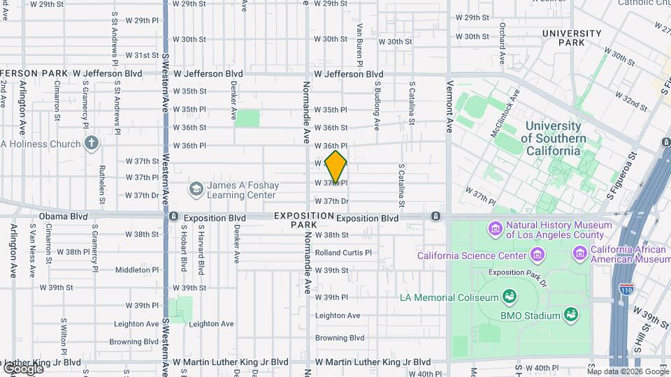 1334 W 37th Pl Map and Location Details