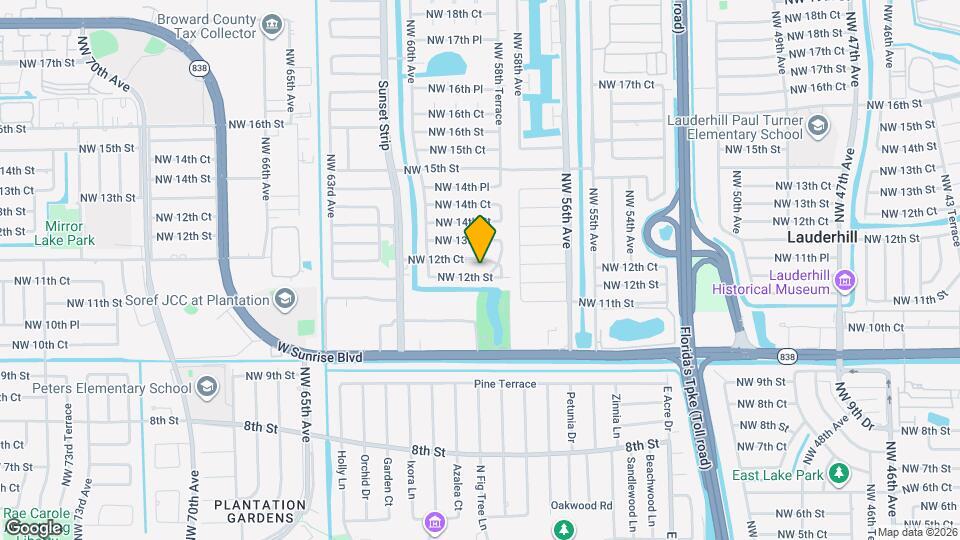 5821 NW 12th St Map and Location Details