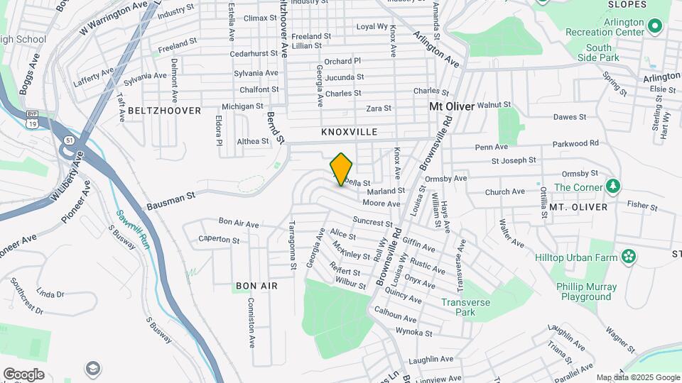 321 Moore Ave Map and Location Details