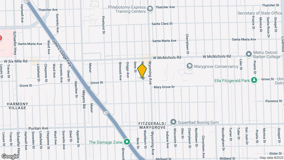 16801 Washburn St Map and Location Details