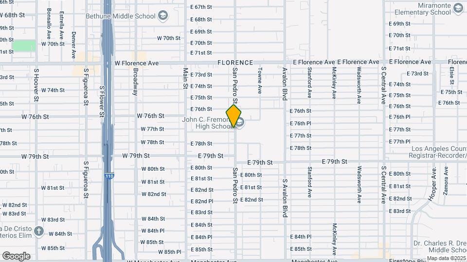 7675-7679 S San Pedro St Map and Location Details