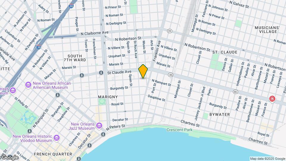 2522 N Rampart St Map and Location Details