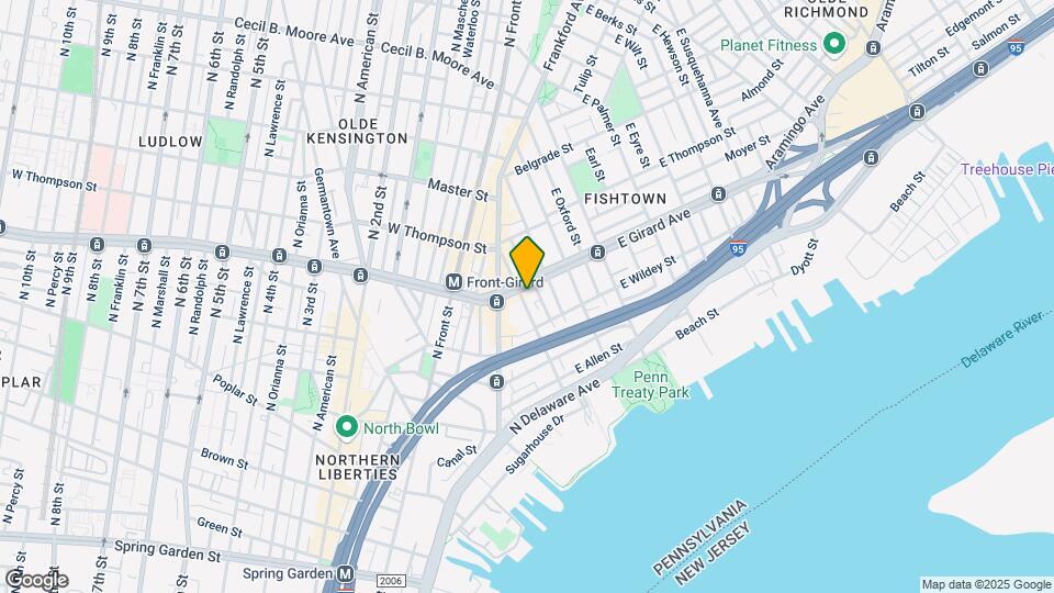 1137 Shackamaxon St Mapa y Detalles de la Ubicación