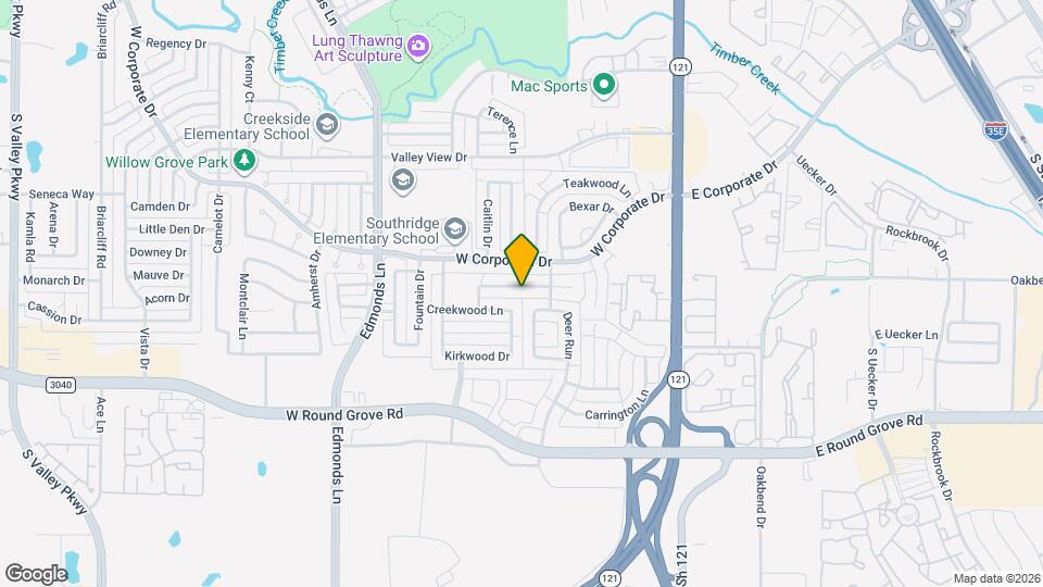 402 Creekmeadow Ln Map and Location Details