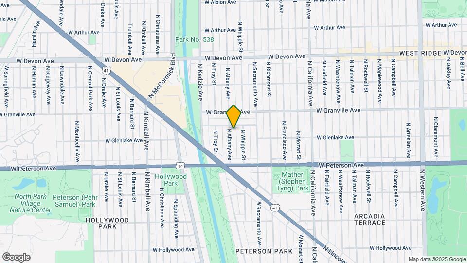 6079 N Albany Ave, Unit Garden level Map and Location Details