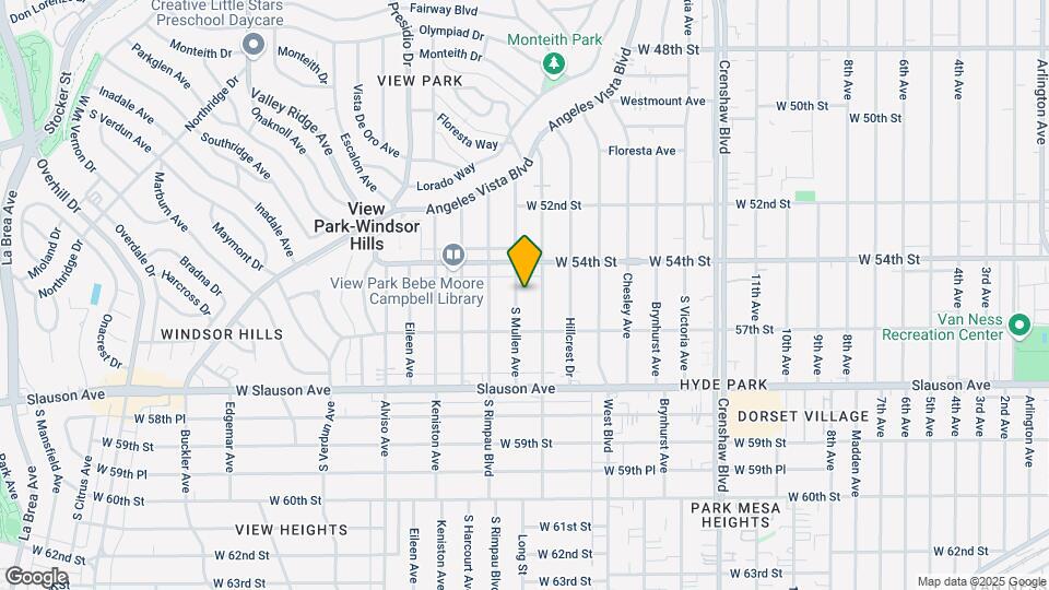 5512 S Mullen Ave Map and Location Details