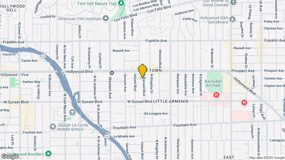 1627 N Harvard Blvd Mapa y Detalles de la Ubicación