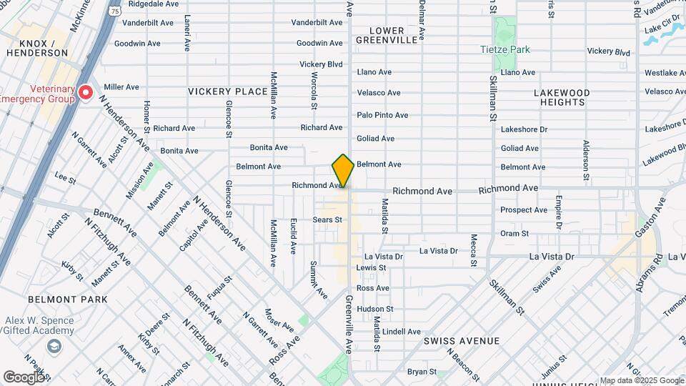 2121 Greenville Ave, Unit 101 Map and Location Details