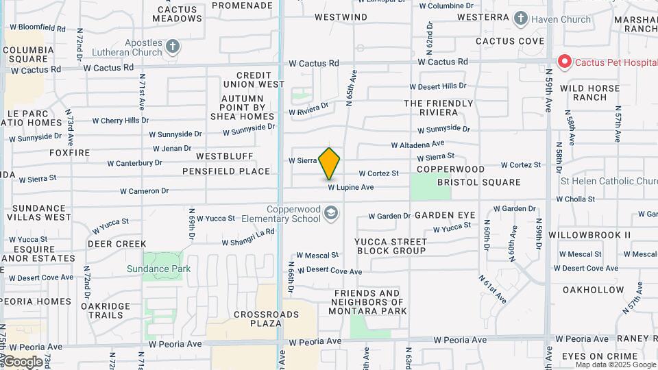 6520 W Lupine Ave Map and Location Details