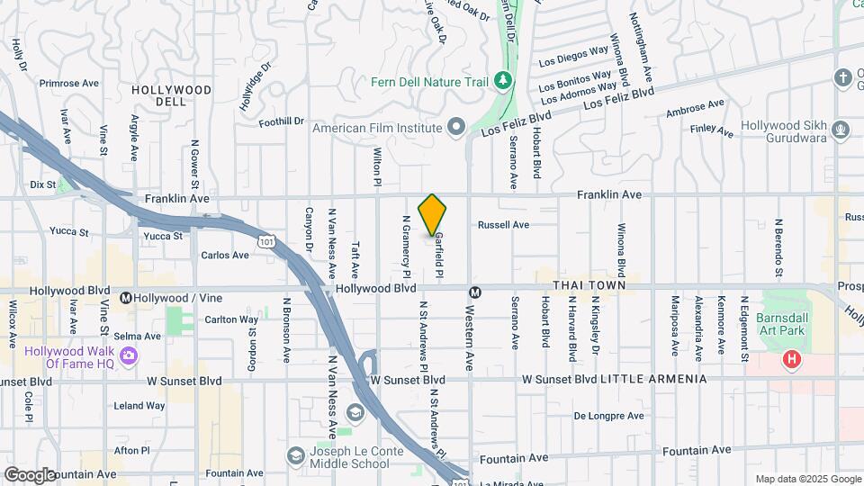 1801 Garfield Pl Map and Location Details