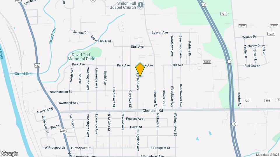 939 N Highland Ave Map and Location Details