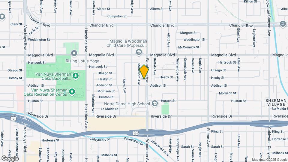 5009 Woodman Ave Map and Location Details