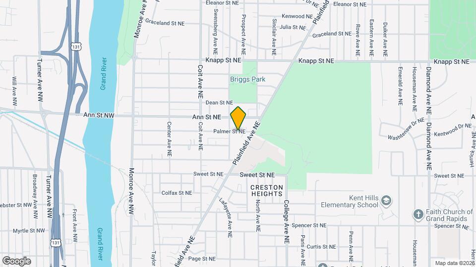 314 Palmer St NE, Unit Main Level Map and Location Details