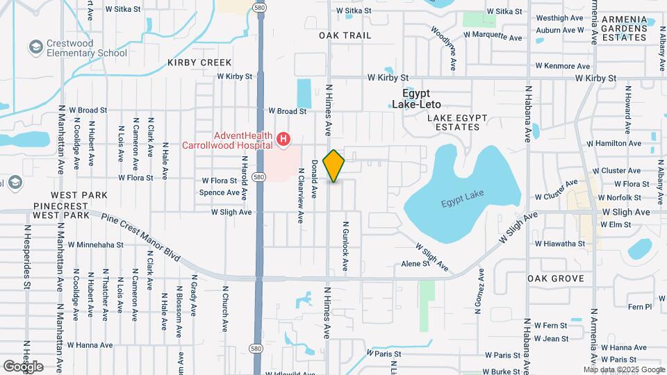 6921 N Himes Ave Map and Location Details