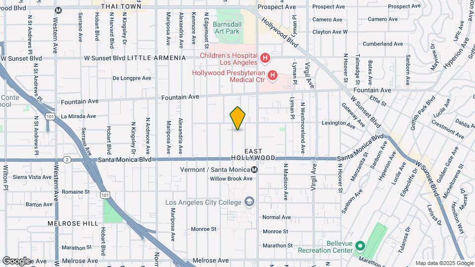 Hollywood Apartment Map and Location Details