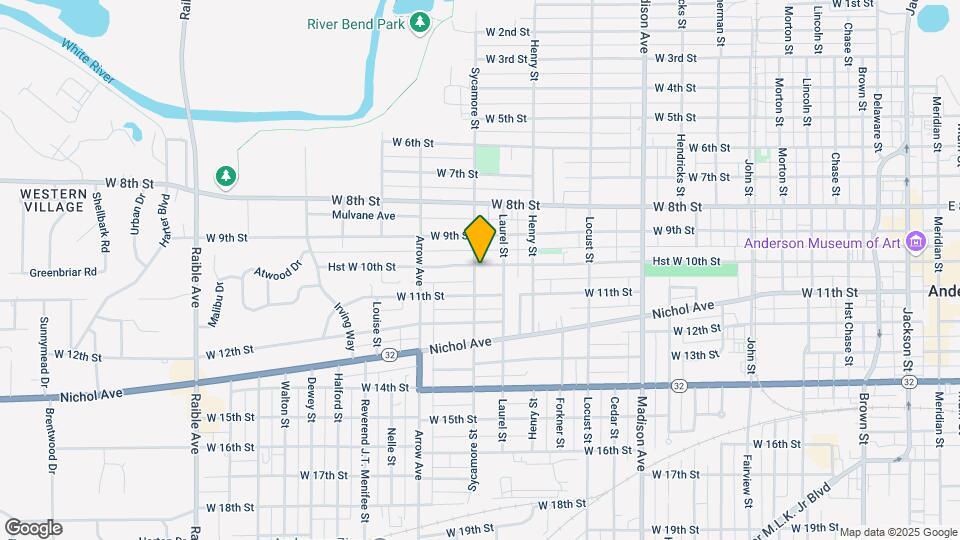 1531 W 10th St Map and Location Details