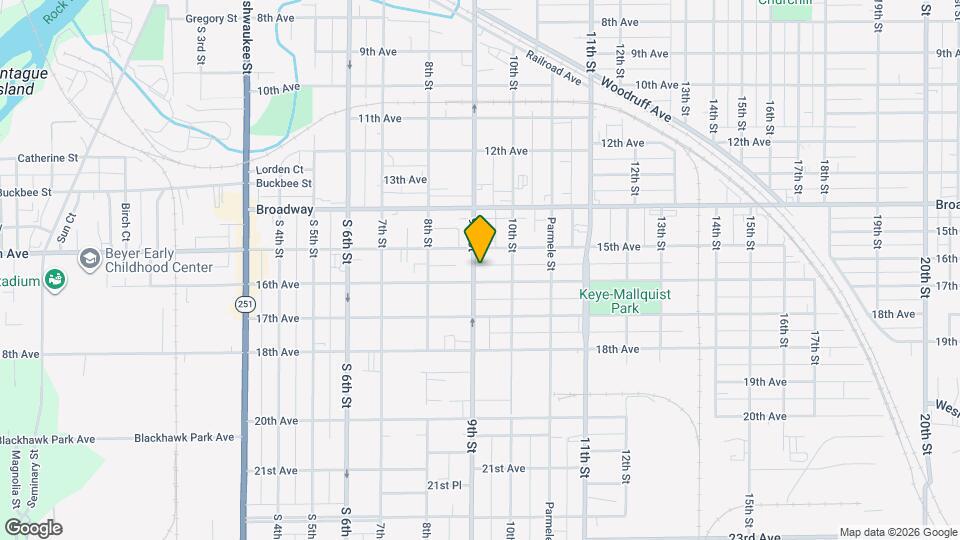 1622 9th St Map and Location Details