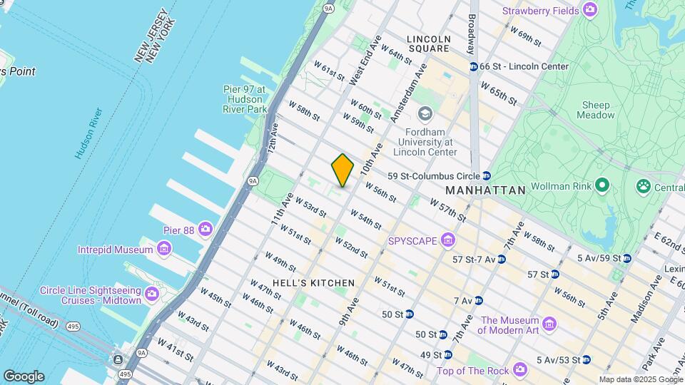 502 W 55th St Mapa y Detalles de la Ubicación