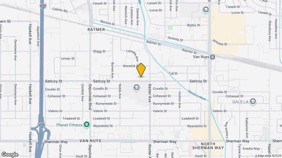 14937 Saticoy St Map and Location Details