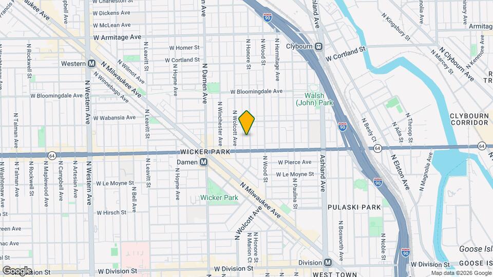 1624 N Honore St Map and Location Details