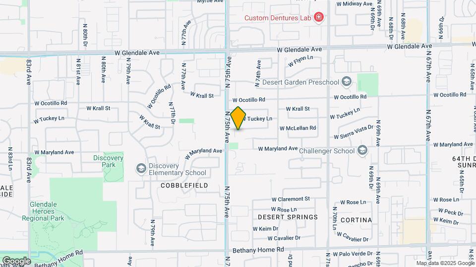 6529 N 74th Dr Mapa y Detalles de la Ubicación