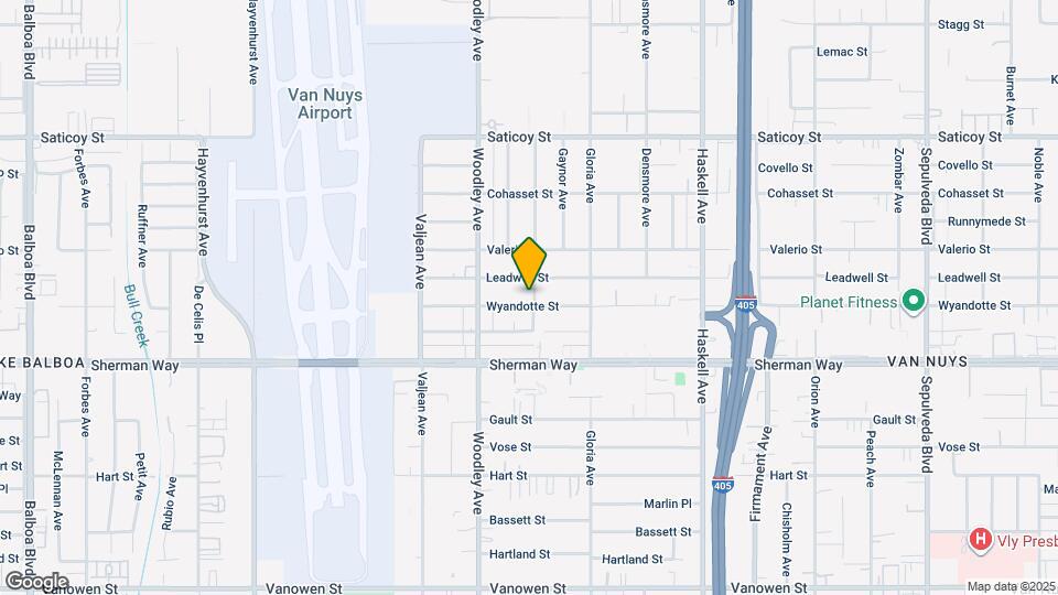 16001 Wyandotte St Map and Location Details