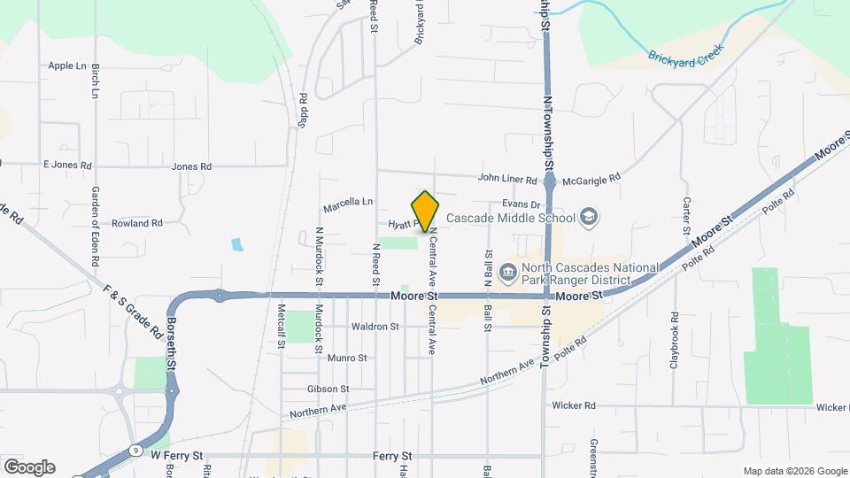 208 N Central St Map and Location Details