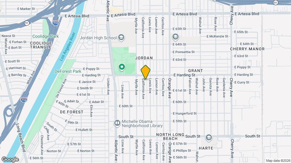 6160 California Ave Map and Location Details