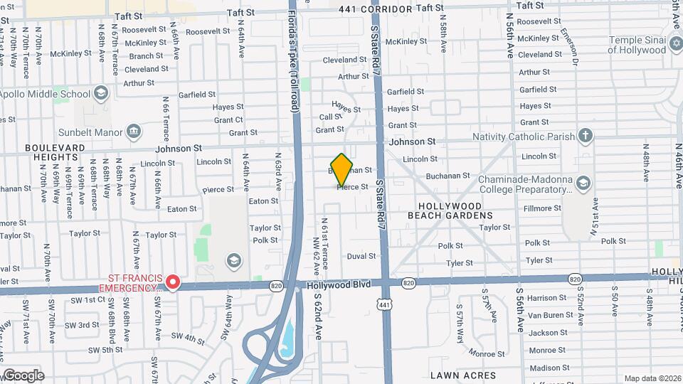 6104 Pierce St Map and Location Details