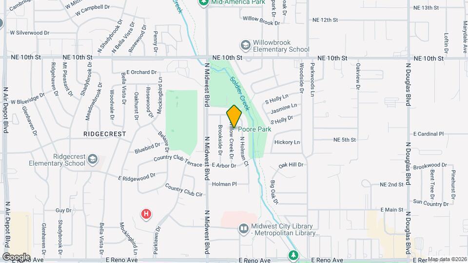3424 Willow Creek Dr Map and Location Details