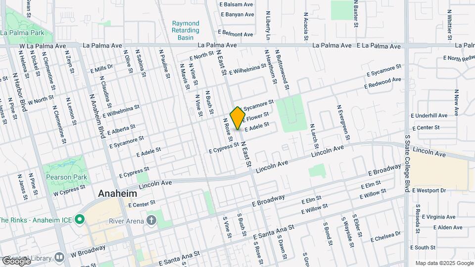 319 N East St Mapa y Detalles de la Ubicación