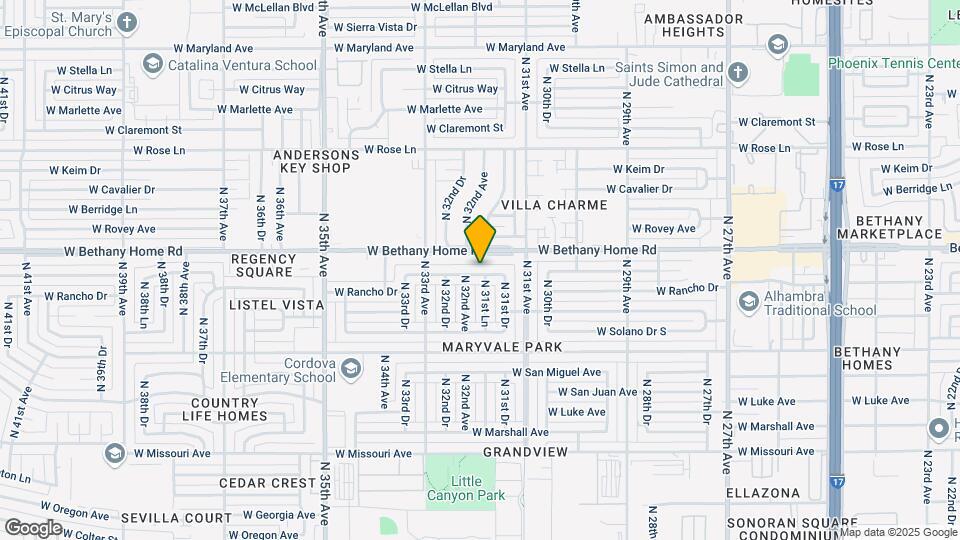 3144 W Palo Verde Dr Map and Location Details