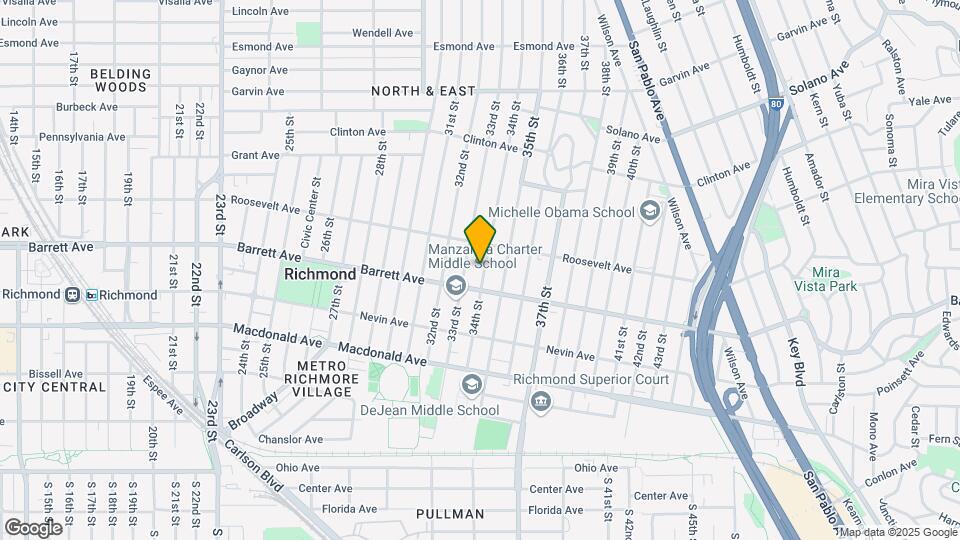 537 34th St Map and Location Details