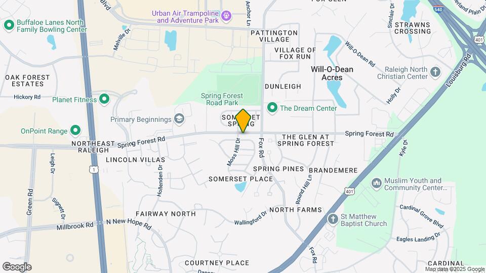 4405 Moss Spring Dr Map and Location Details