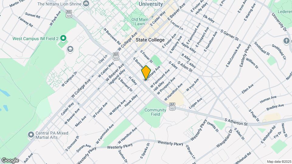 328-334 W Nittany Ave Mapa y Detalles de la Ubicación