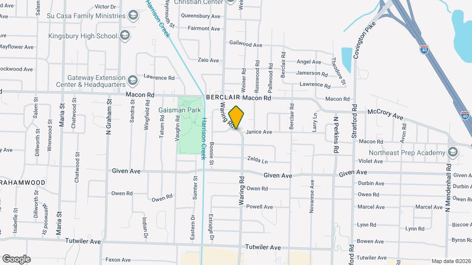 1027 Waring Rd Map and Location Details