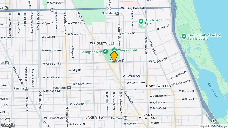 1023 W Addison St Map and Location Details