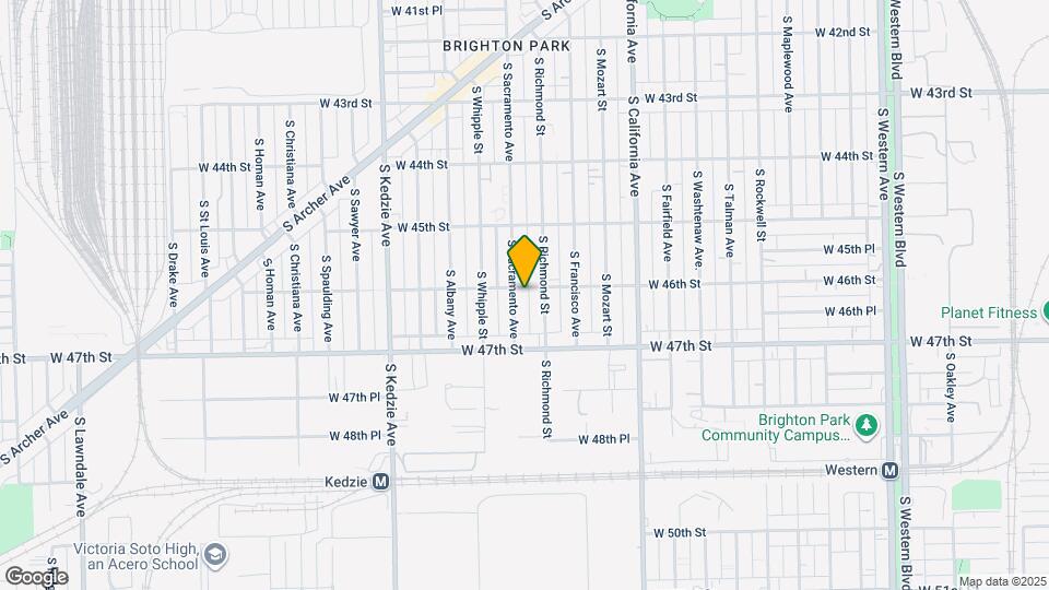 4603 S Sacramento Ave Map and Location Details