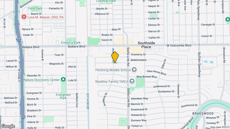 4039 Bellefontaine St Mapa y Detalles de la Ubicación
