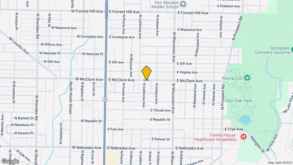 502 E McClure Ave Map and Location Details
