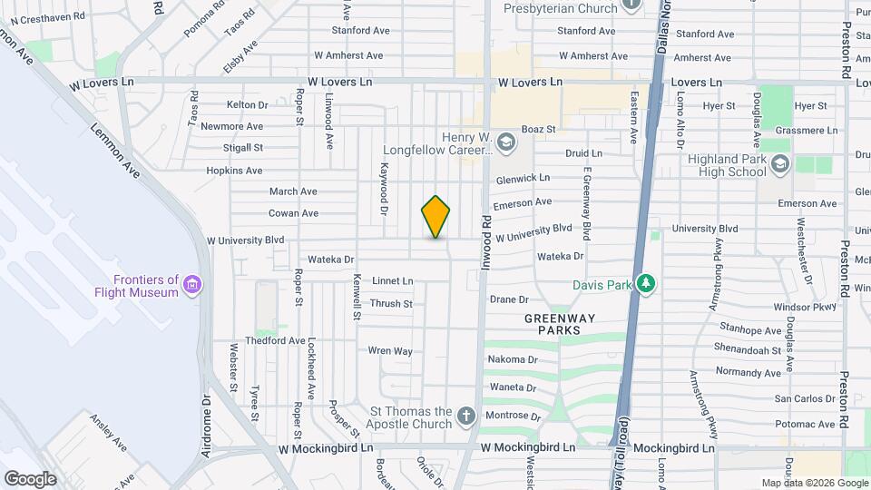 5058 W University Blvd Map and Location Details