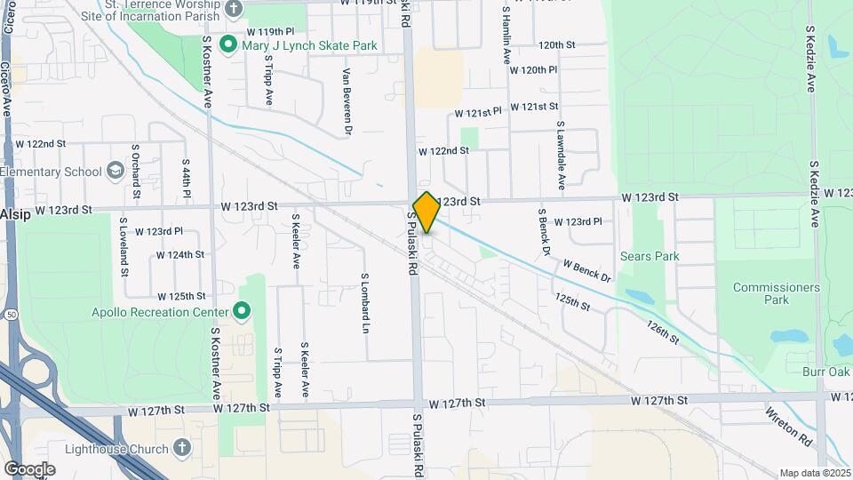 12400 S Harding Ave Map and Location Details