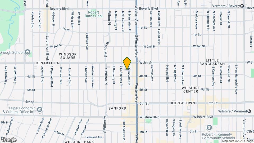 339 S Manhattan Pl Map and Location Details