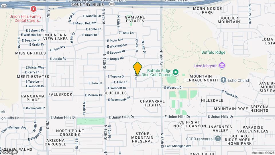 1401 E Kerry Ln Map and Location Details
