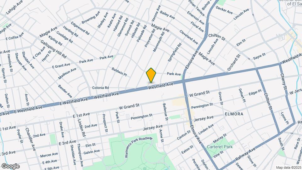 725 Westfield Ave Map and Location Details