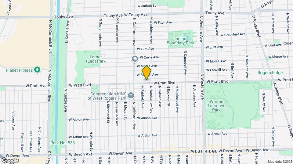 2712 W Pratt Blvd Mapa y Detalles de la Ubicación